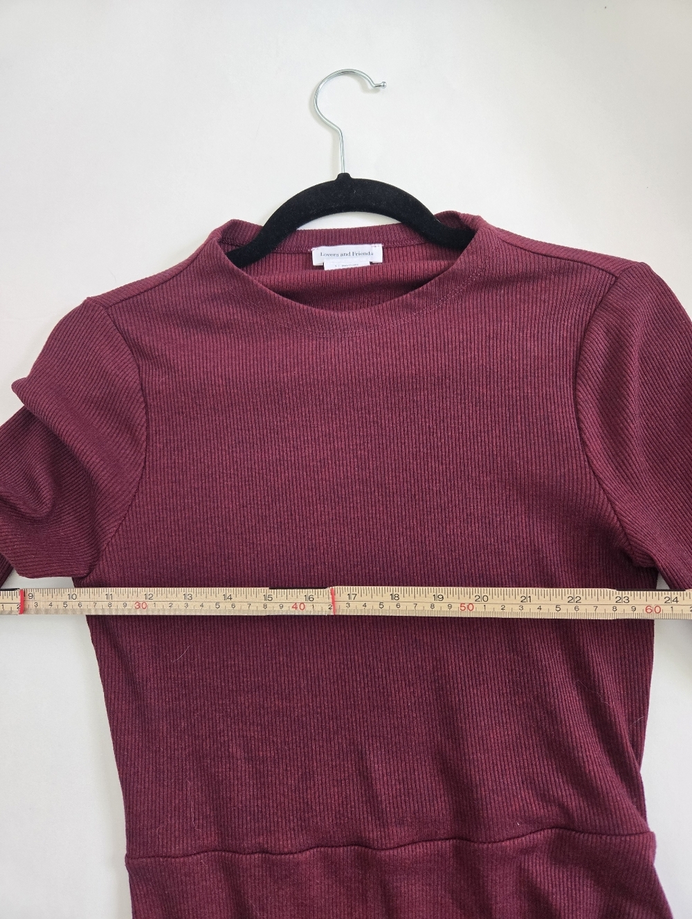 NWOT Lovers + Friends Burgundy Long-Sleeve Ruched Mini Dress Womens Size SMALL - Picture 11 of 15